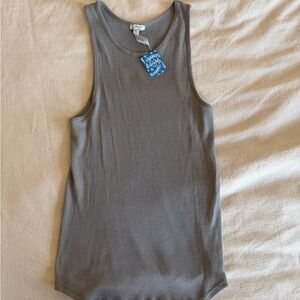 Free People Gray Ribbed Tank